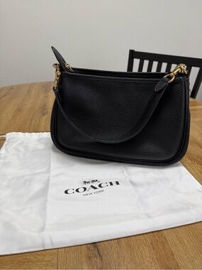 Coach Cary Small Pebble Leather Shoulder Bag
